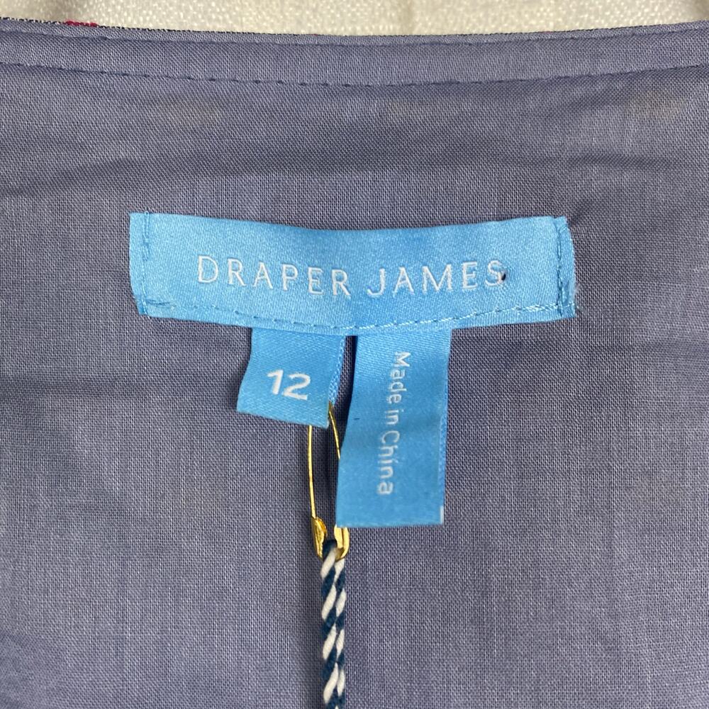 Draper James Embroidered Dot Chambray Wrap Dress Sz.12 NWT - Picture 10 of 16